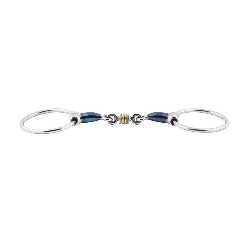 Blue Steel Double-Jointed Loose Ring Bit with Rollers