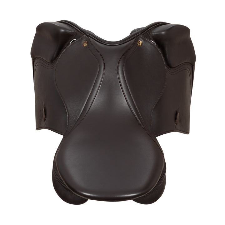 JUMPING SADDLE DOUBLE SOFT LEATHER AND ADJUSTABLE GULLET