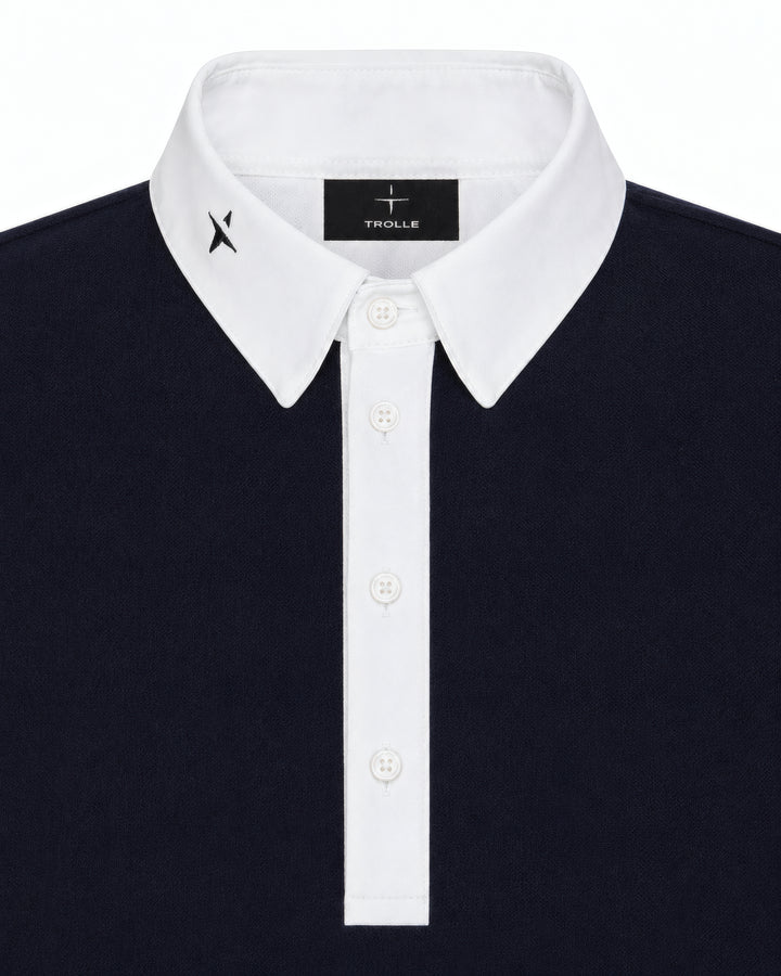 Slim Fit Pique Half Plaquet Shirt Male