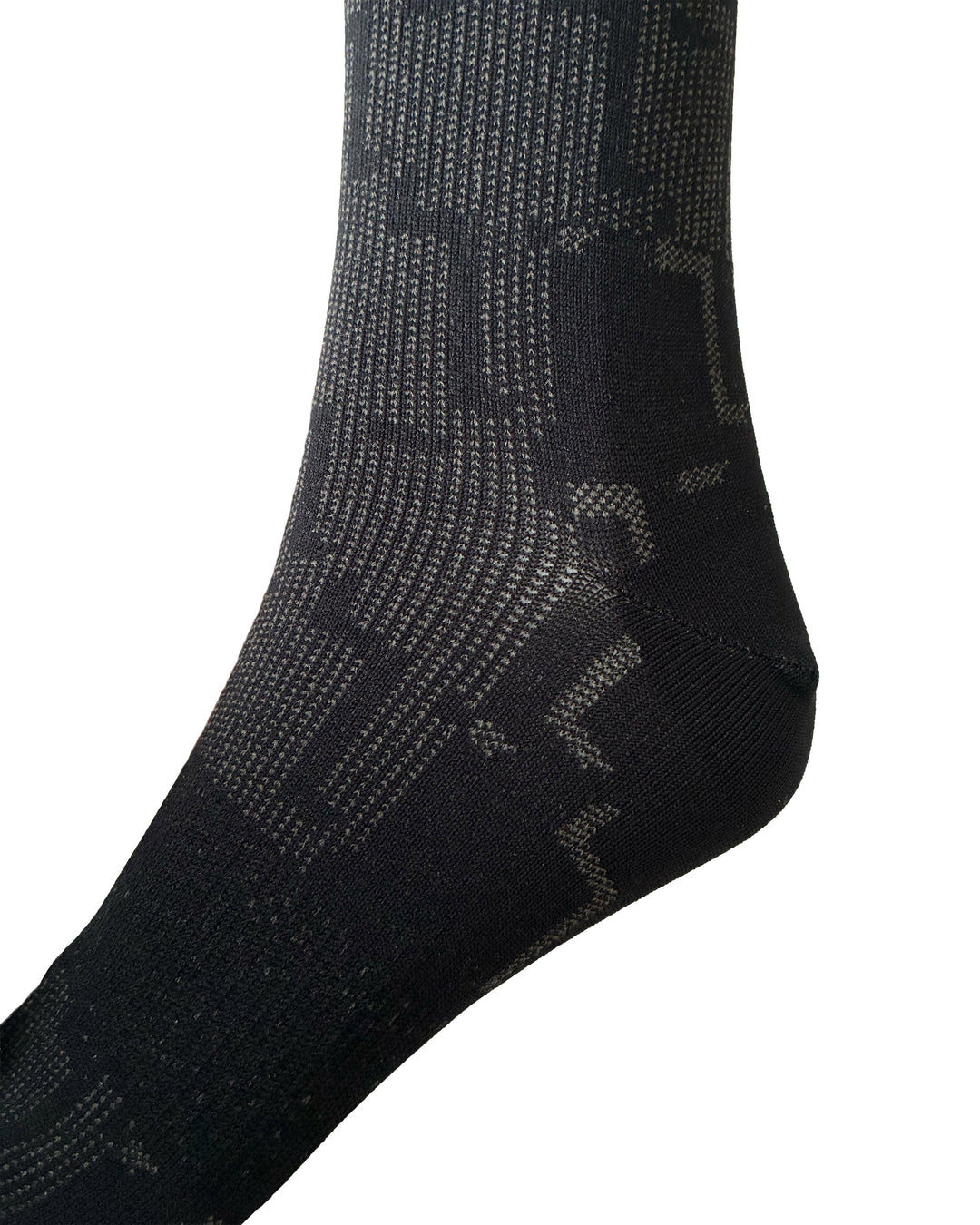 T-Pattern Riding Sock 3 Pack - Black