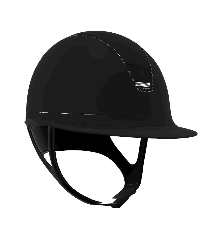 Custom Miss Shield 2.0 Helmet - Swarovski Jet Black Trim