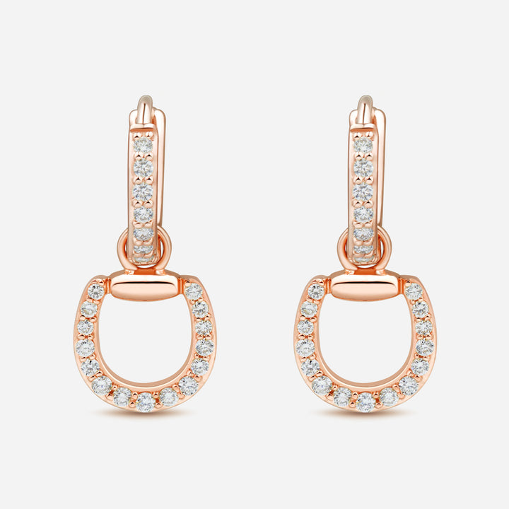 Connection 9k Hoop Earrings with White Diamonds