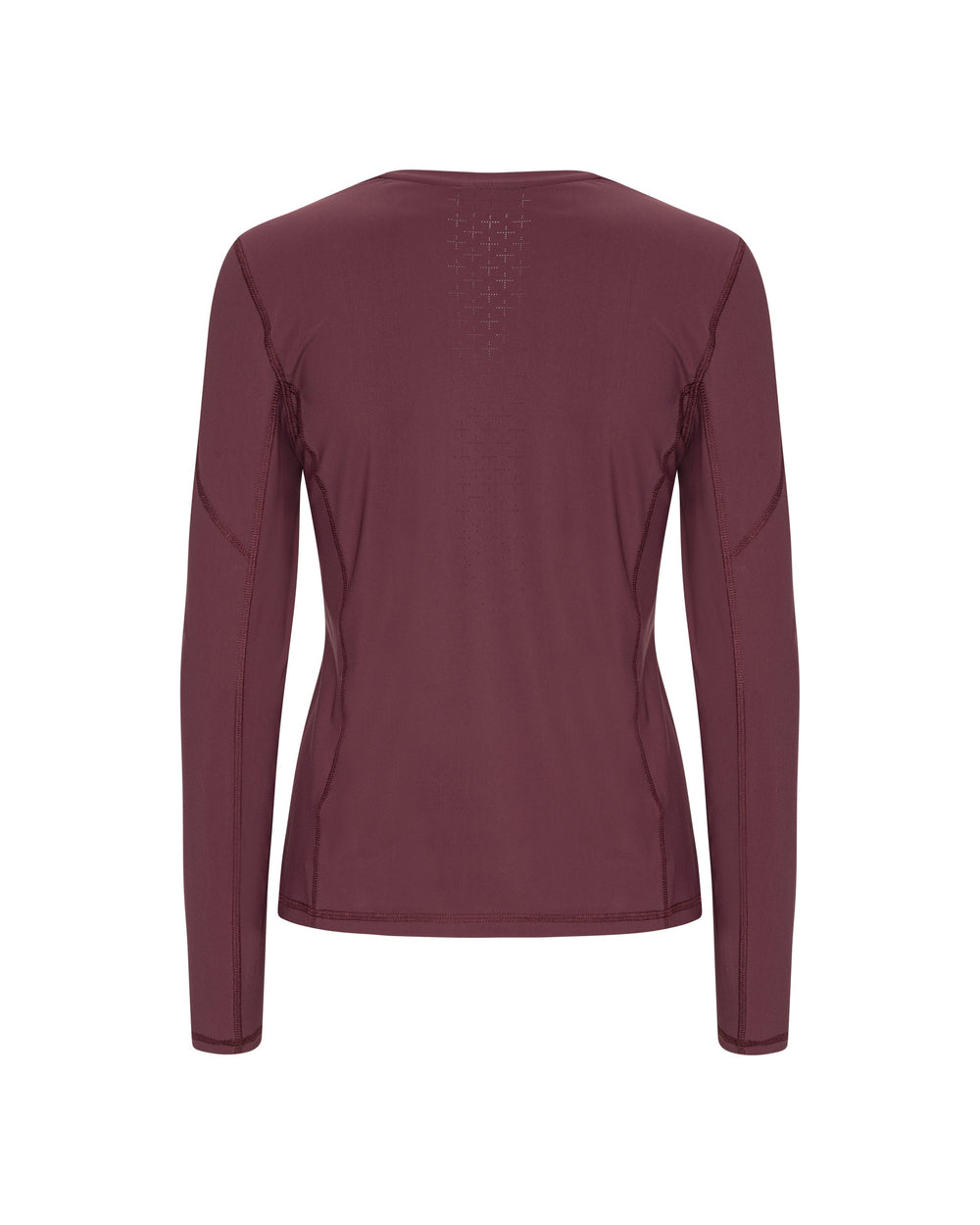 Long Sleeve Perforated T-shirt Female - Bordeaux