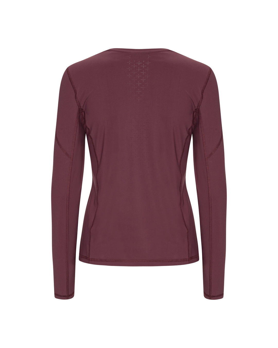 Long Sleeve Perforated T-shirt Female - Bordeaux