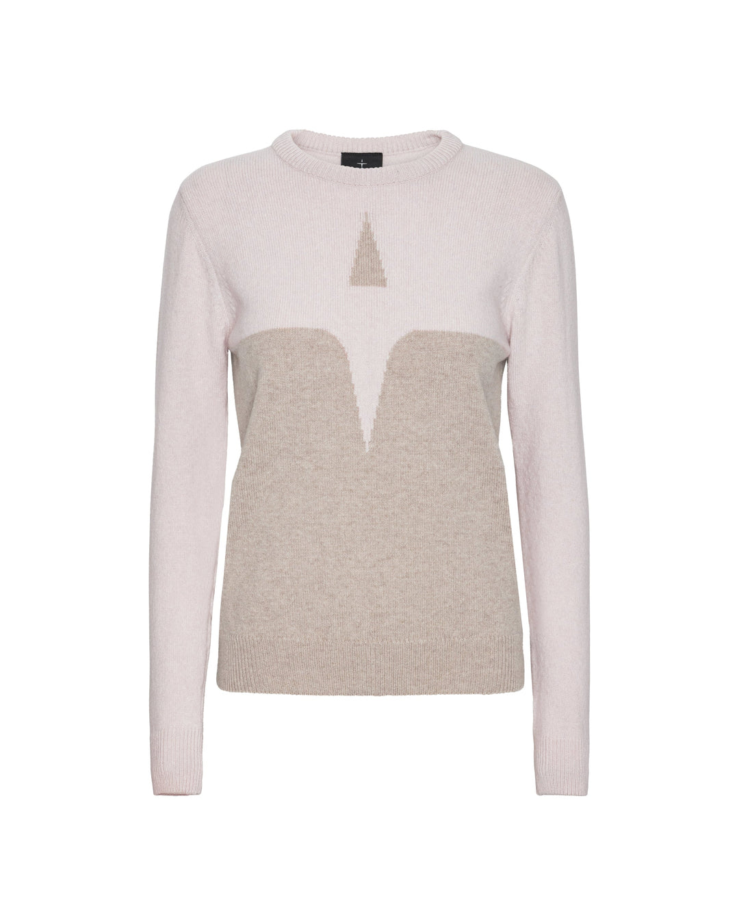 Cashmere & Wool Star Logo Crew Sweater - Sand / Sand