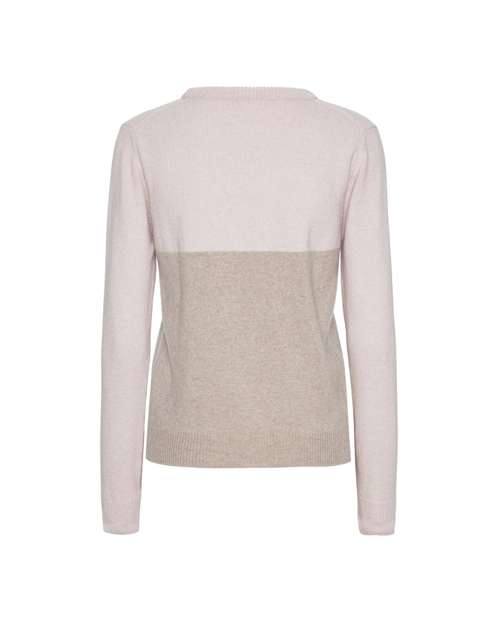 Cashmere & Wool Star Logo Crew Sweater - Sand / Sand