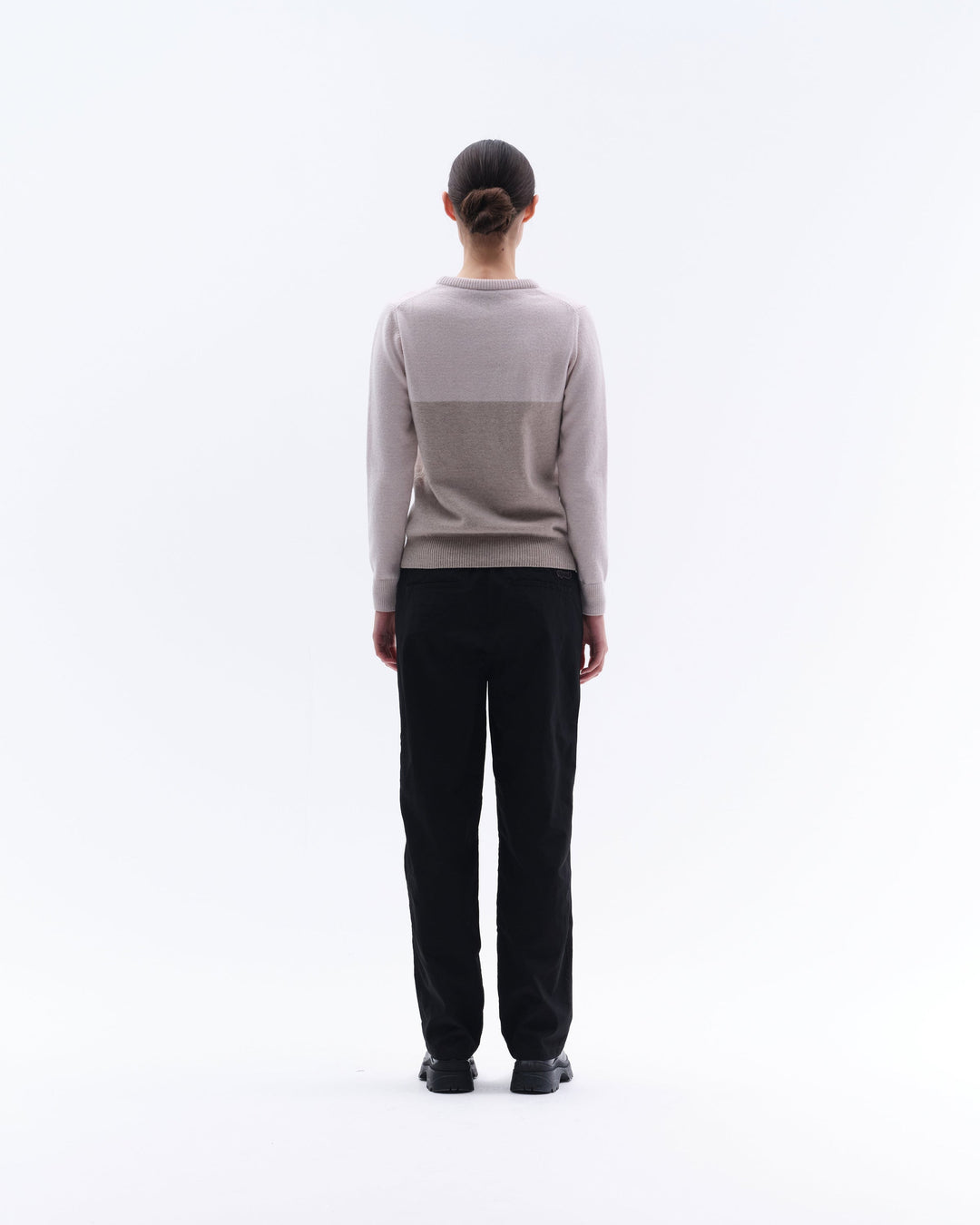 Cashmere & Wool Star Logo Crew Sweater - Sand / Sand