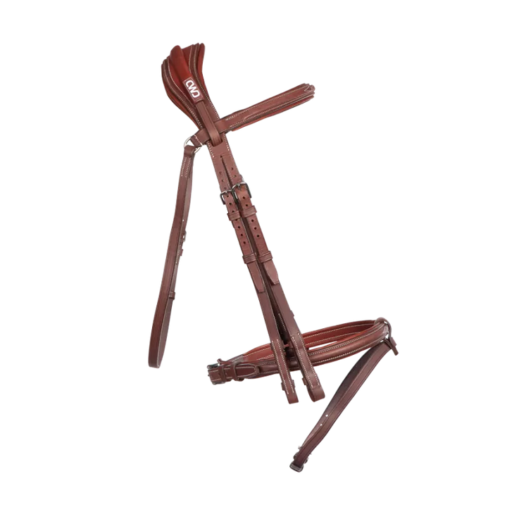 Anatomic bridle with fancy stitching