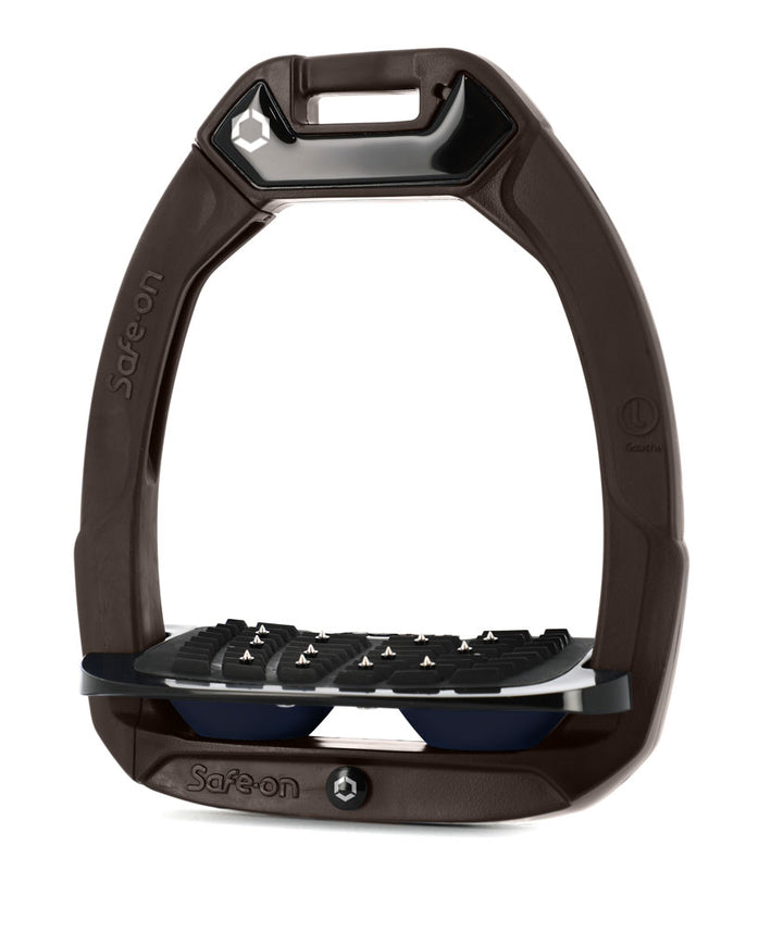 Stirrups Safe-On IUG with Black Platform - Brown / Black / Navy Blue