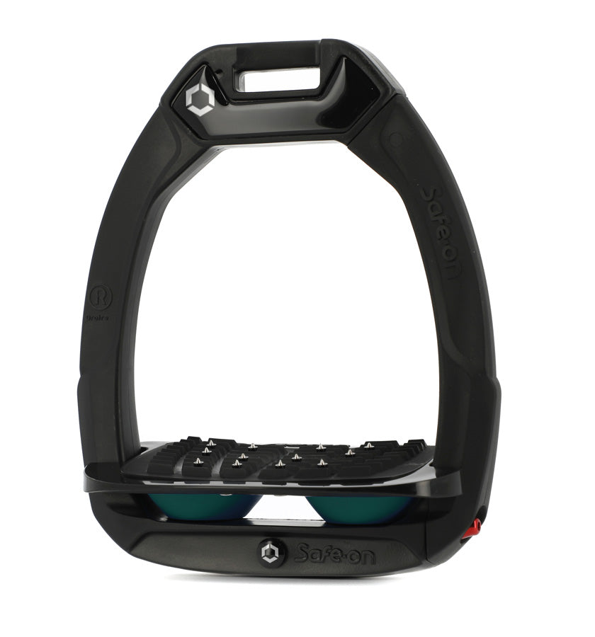 Stirrups Safe-On IUG with Black Platform - Black / Black / Dark Green