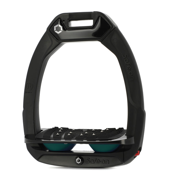 Stirrups Safe-On IUG with Black Platform - Black / Black / Dark Green