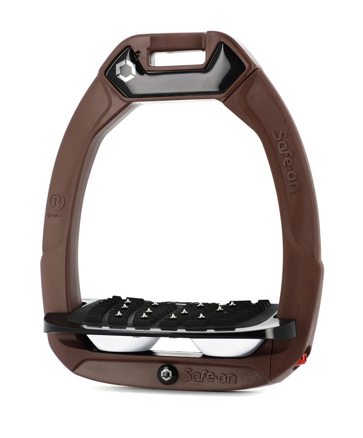 Stirrups Safe-On IUG with Black Platform - Chocolate / Black / White