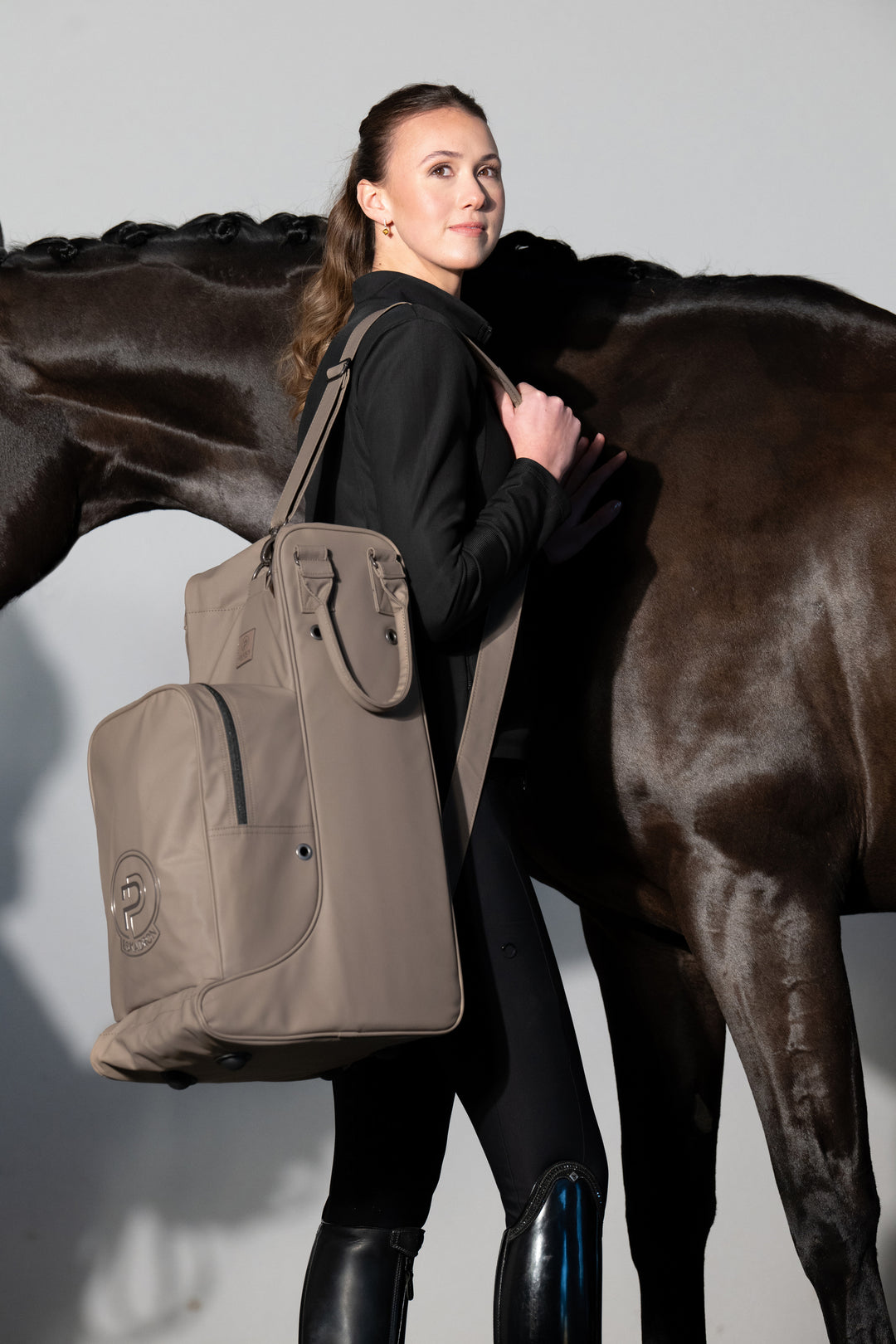 Boot & Helmet Bag FAUX LEATHER PLATINUM