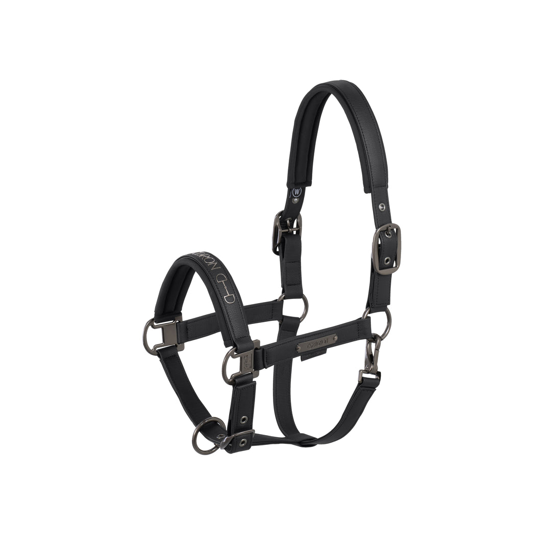 Halter FAUX LEATHER DOUBLE PIN PLATINUM