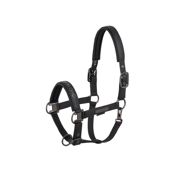 Halter FAUX LEATHER DOUBLE PIN PLATINUM