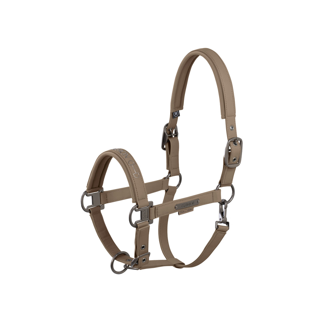 Halter FAUX LEATHER DOUBLE PIN PLATINUM