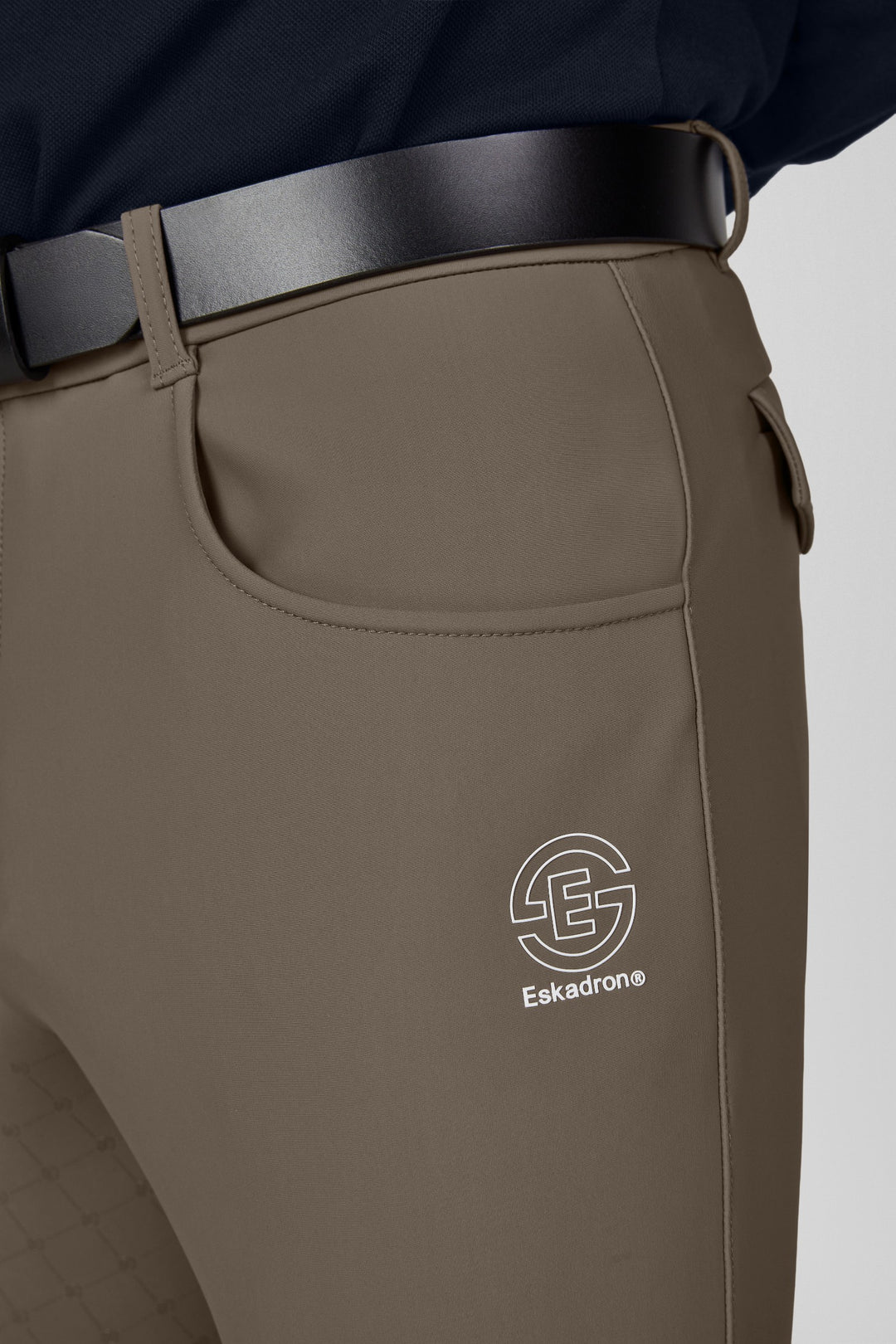 Eskadron Riding Breeches Male Full Grip Dynamic - Powdertaupe