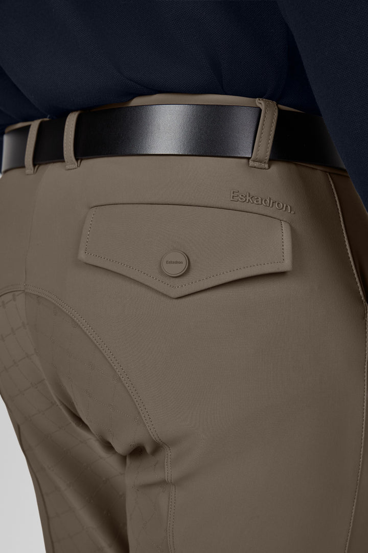 Eskadron Riding Breeches Male Full Grip Dynamic - Powdertaupe