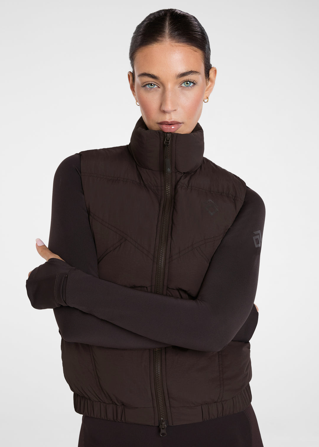 Aztec Diamond Core Mid-layer Gilet Espresso