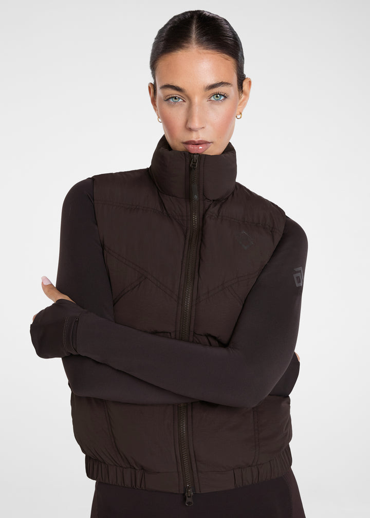 Aztec Diamond Core Mid-layer Gilet Espresso