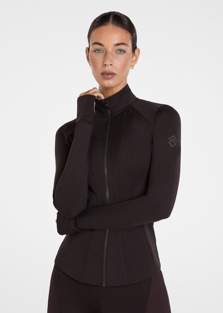 Aztec Diamond Core Fitted Jacket Espresso