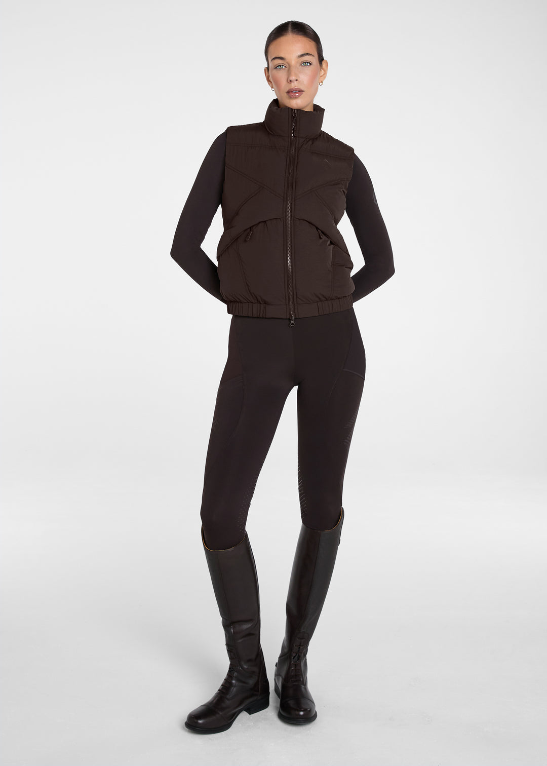Aztec Diamond Core Mid-layer Gilet Espresso