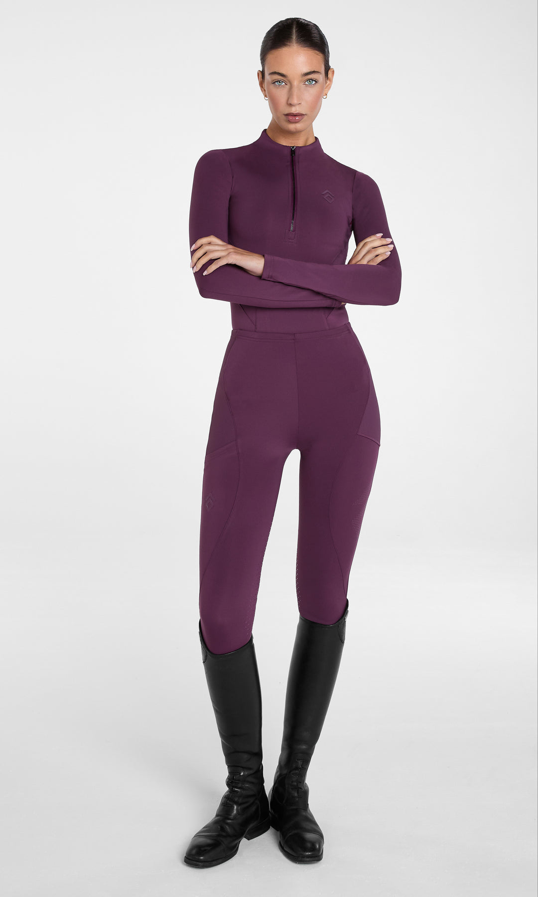 Aztec Diamond Core Base Layer Long Sleeves Plum