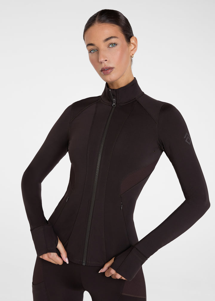 Aztec Diamond Core Fitted Jacket Espresso
