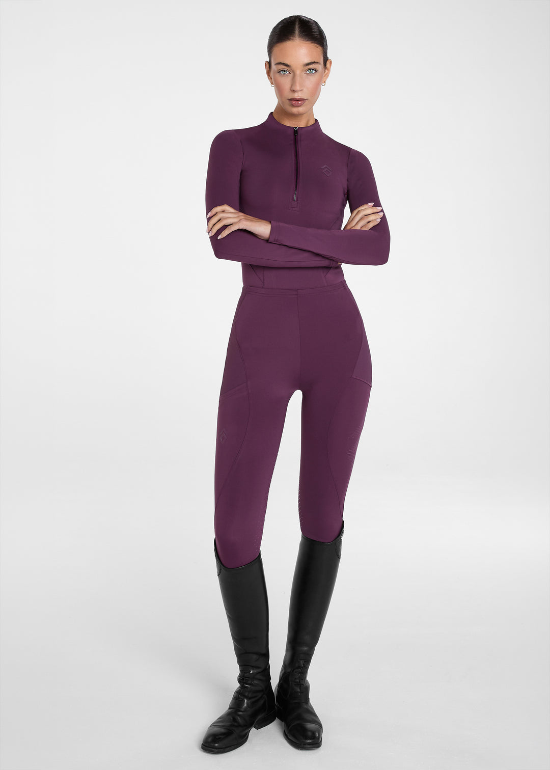 Aztec Diamond Core Base Layer Long Sleeves Plum