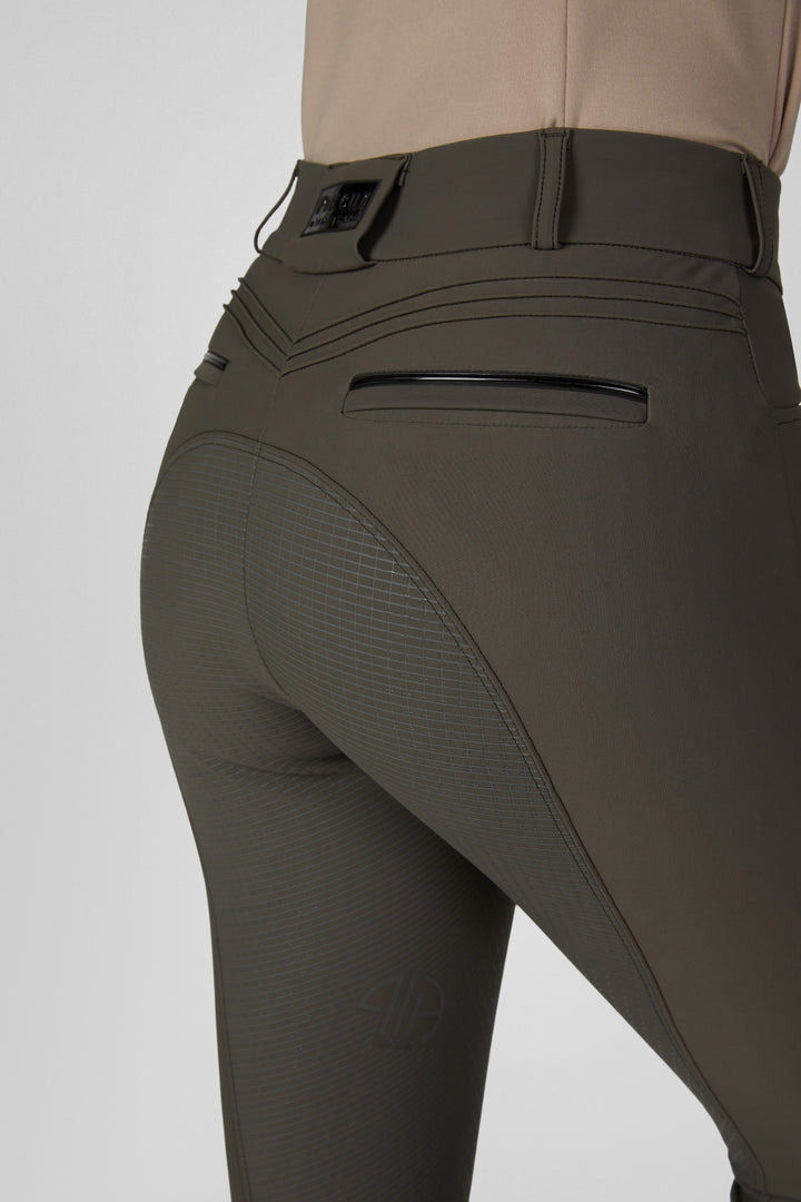 Pikeur Ceelina Matrix GripTec Fullgrip Highwaist - Deep Khaki