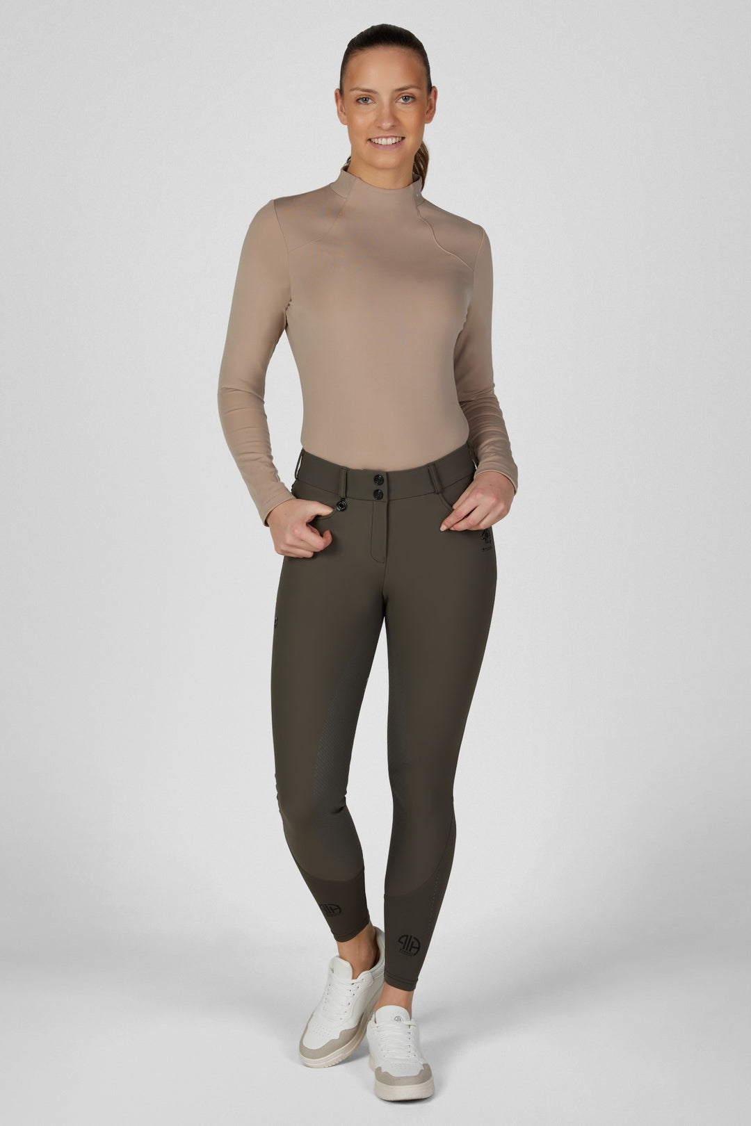 Pikeur Ceelina Matrix GripTec Fullgrip Highwaist - Deep Khaki