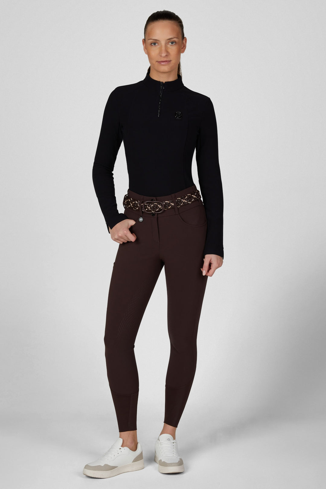 Pikeur Cantira Matrix GripTec Fullgrip Highwaist - Chocolate Brown