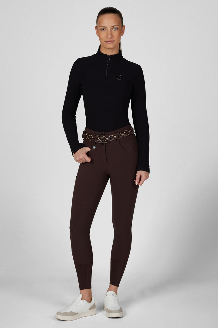 Pikeur Cantira Matrix GripTec Fullgrip Highwaist - Chocolate Brown