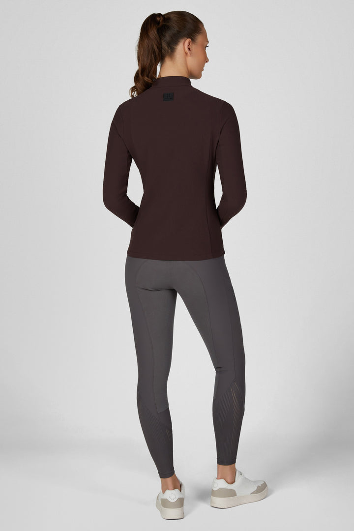 Pikeur Zip Rip Shirt Function Zip Shirt - Chocolate Brown