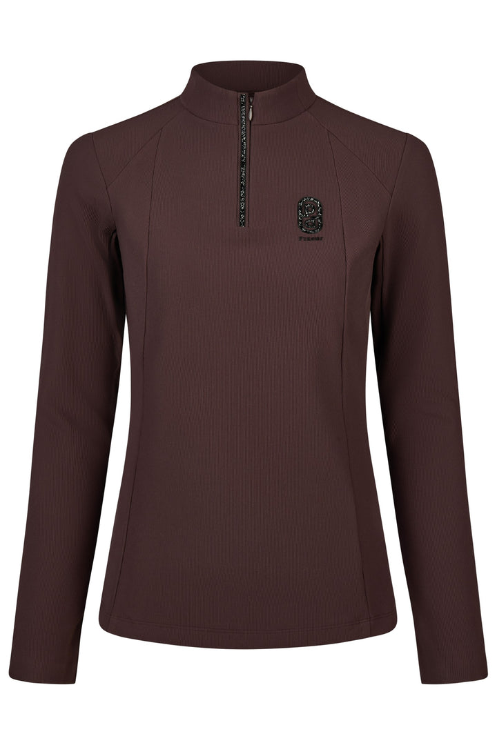 Pikeur Zip Rip Shirt Function Zip Shirt - Chocolate Brown