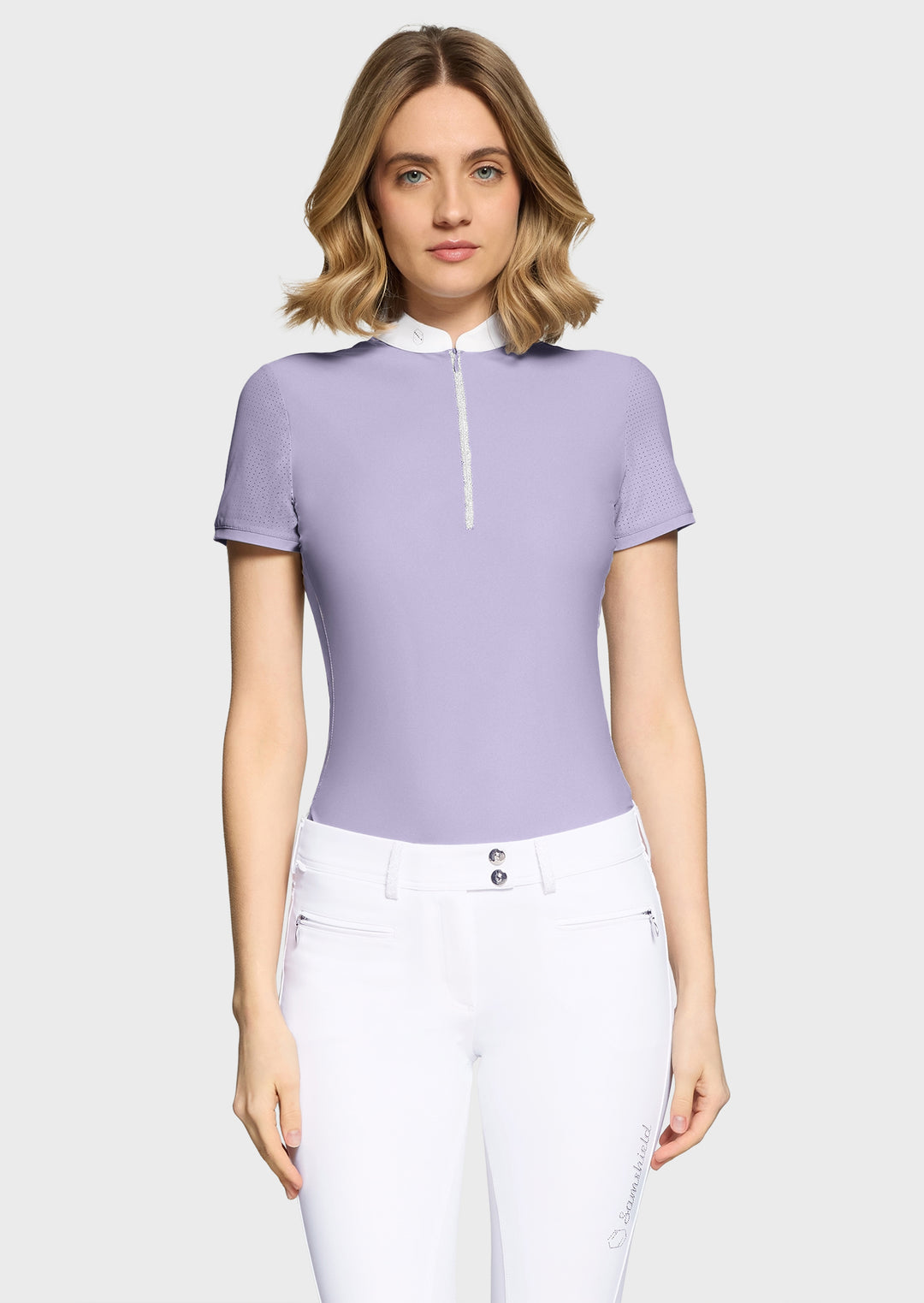 Samshield Aloise Short Sleeve Competition Shirt - Lavender Gray