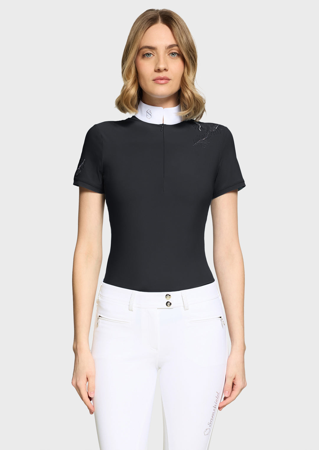 Samshield Lea Crystal Ferna Short Sleeve Competition Shirt - Black