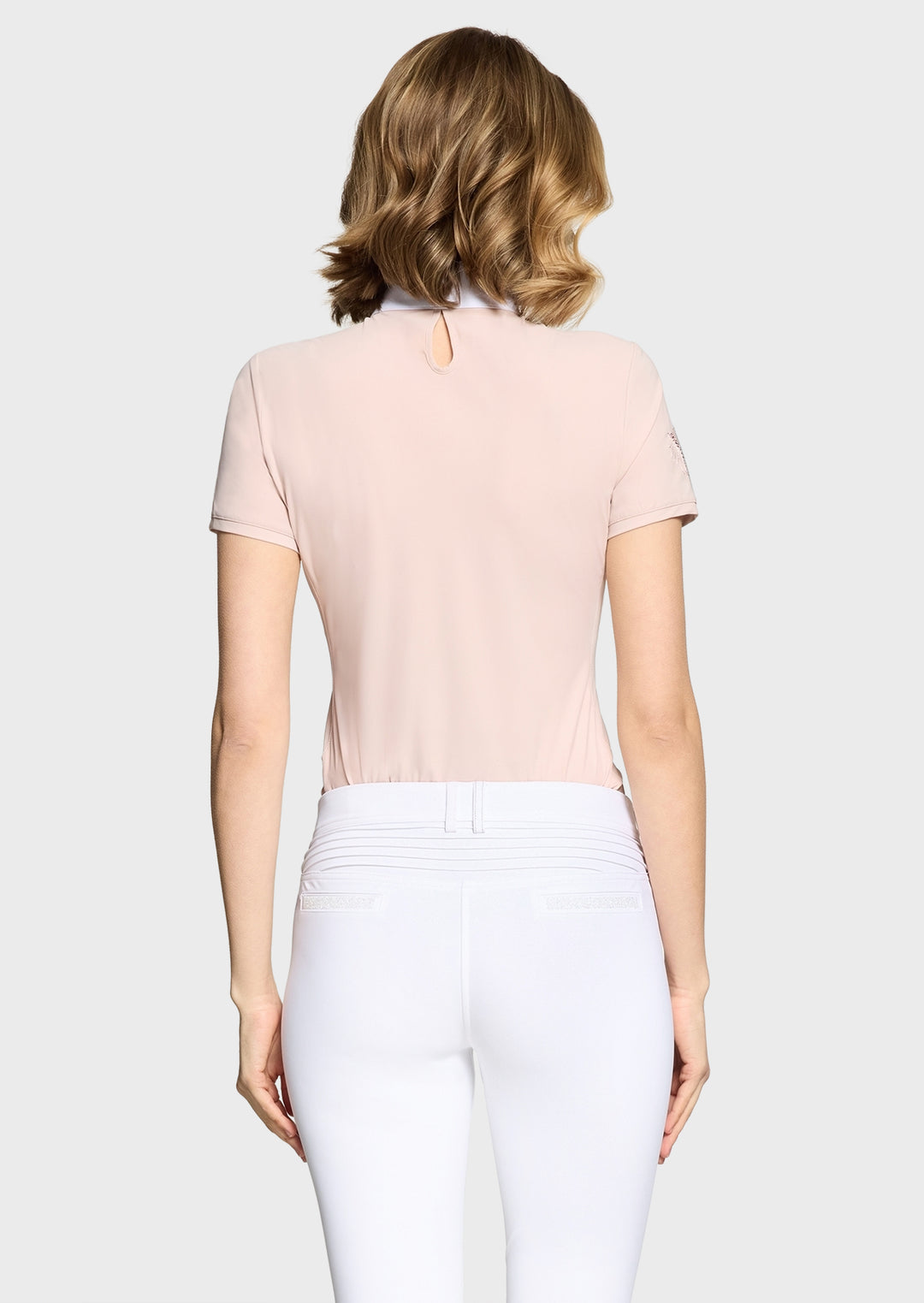 Samshield Lea Crystal Ferna Short Sleeve Competition Shirt - Powder Pink