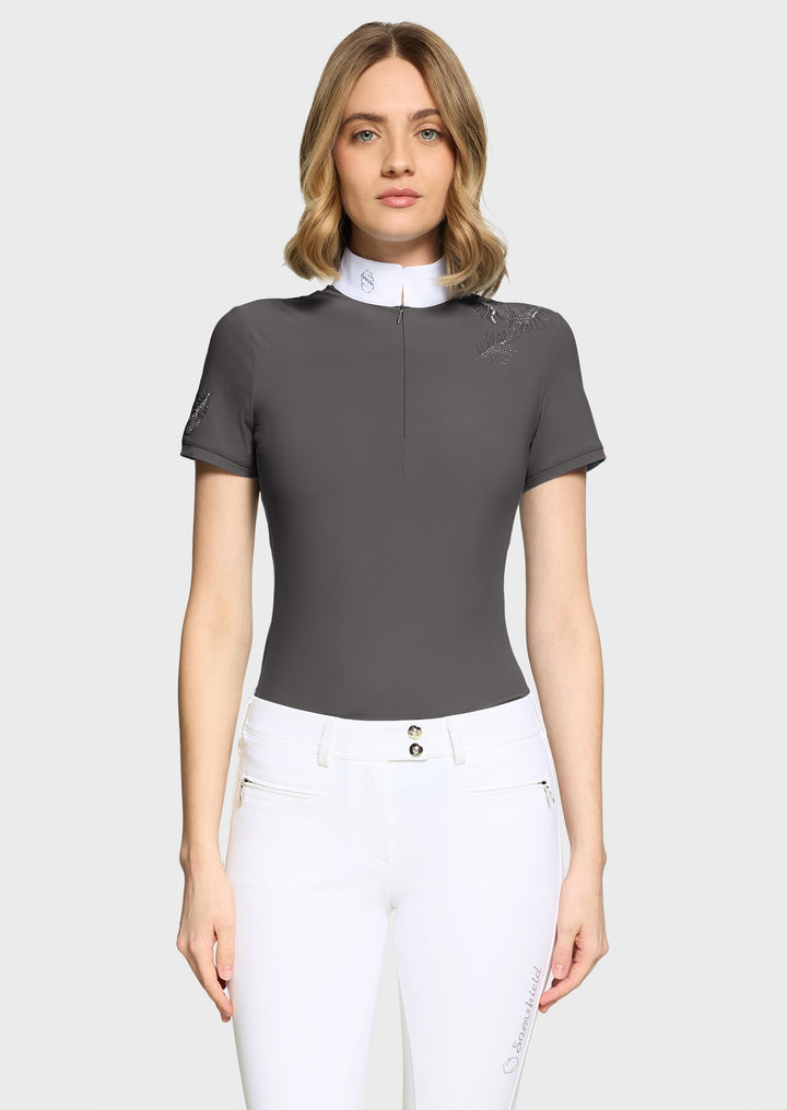 Samshield Lea Crystal Ferna Short Sleeve Competition Shirt - Magnet
