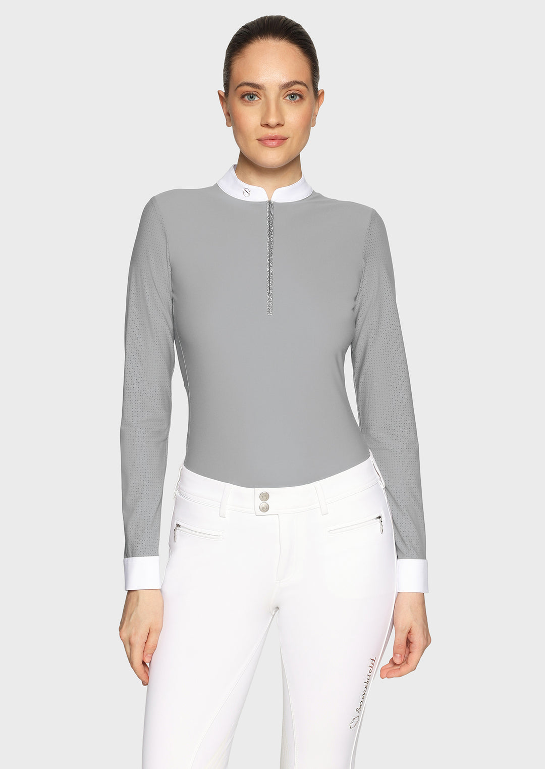 Samshield Lou Long Sleeve Competition Shirt - Light Grey