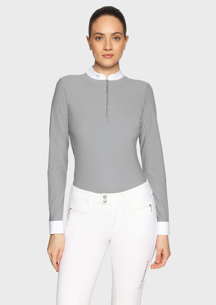Samshield Lou Long Sleeve Competition Shirt - Light Grey
