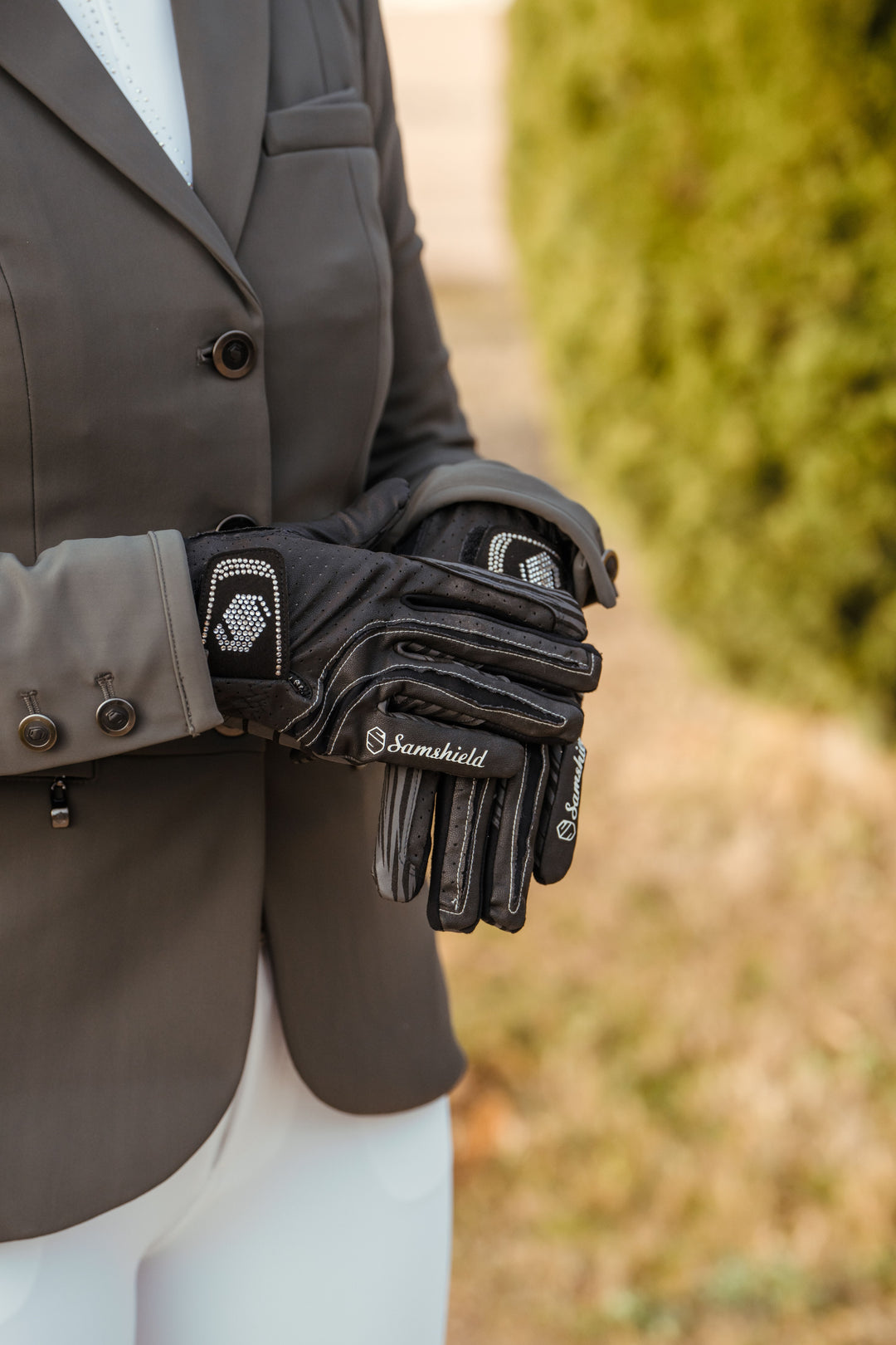 Samshield V-Skin Swarovski Riding Gloves - Black