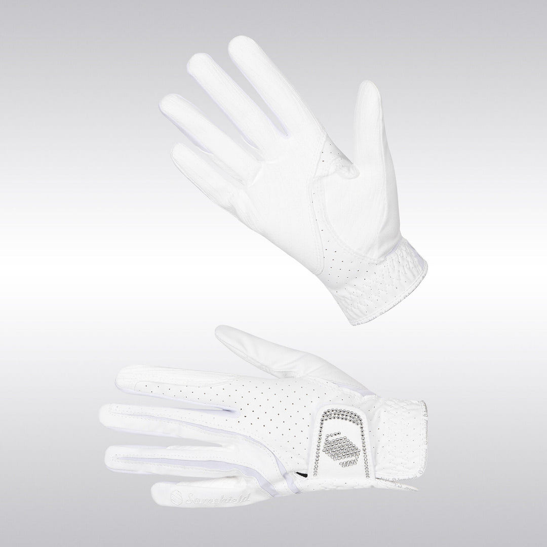 Samshield V-Skin Swarovski Riding Gloves - White