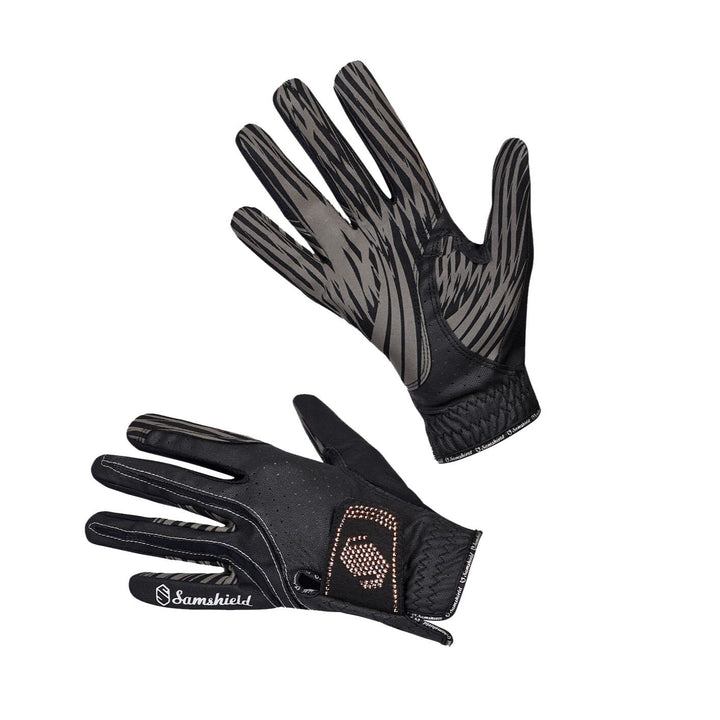 Samshield V-Skin Swarovski Riding Gloves - Black Pink Gold