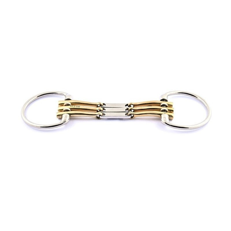 Triple Cannon French Mouth Eggbutt Bit With Flats