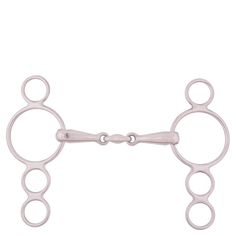 Double jointed four ring gag - 18 mm