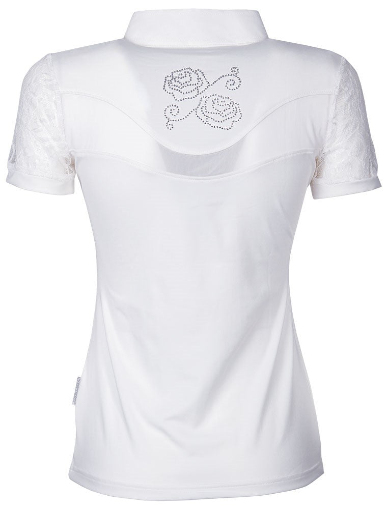 Lace polo shirt short sleeves