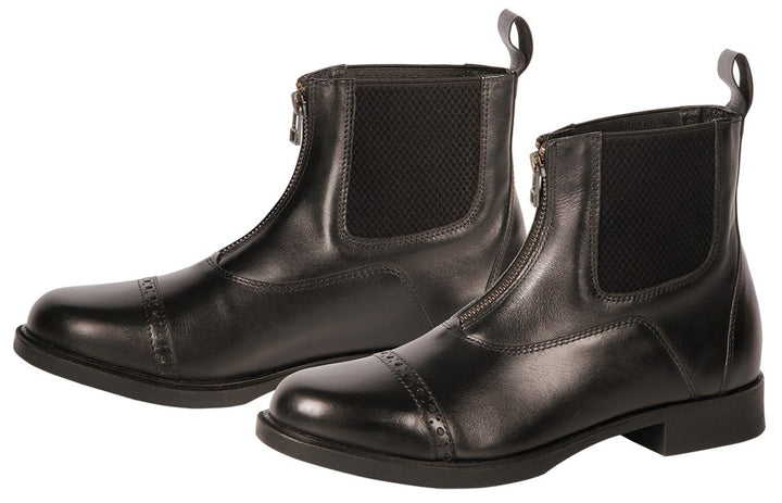 Hickstead leather zipper mini boots