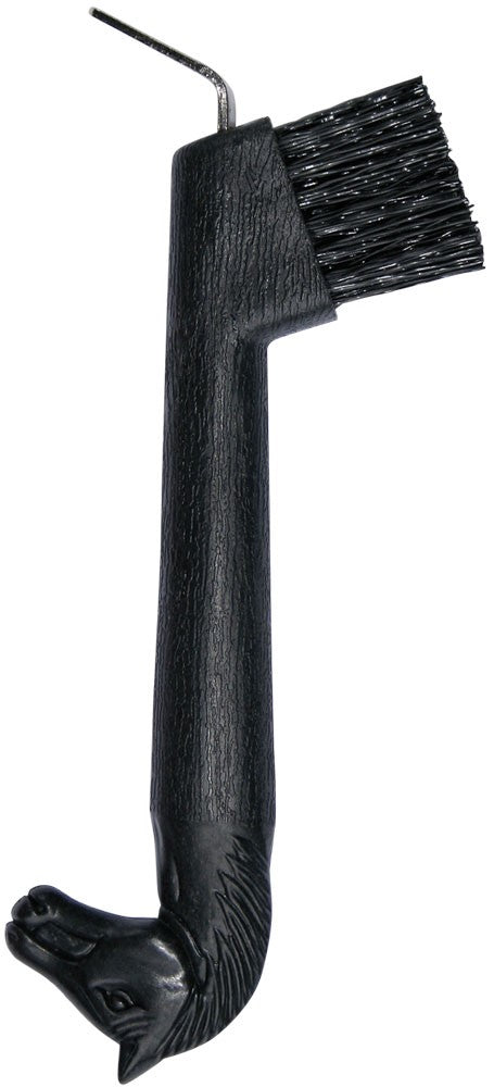 Hoof pick horse head with brush