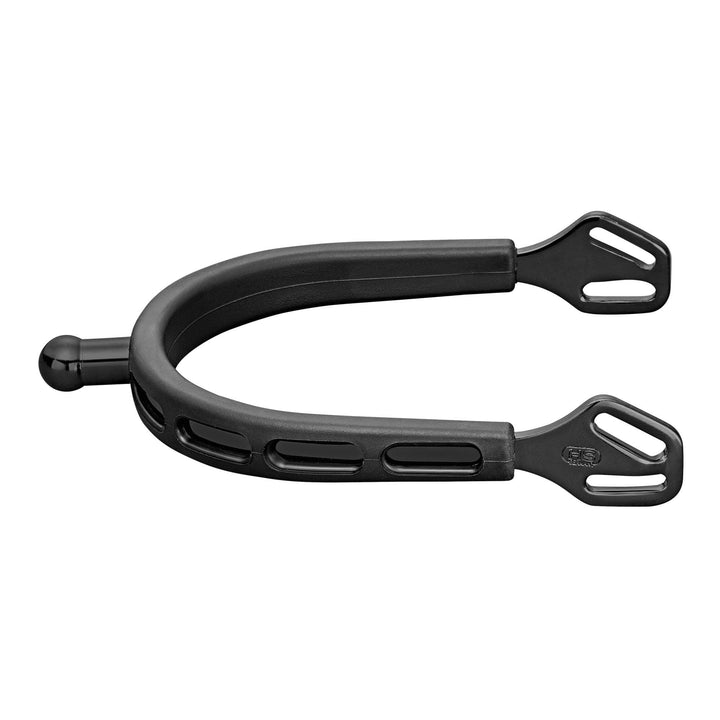 ULTRA fit EXTRA GRIP spurs "Black Series" with Balkenhol fastening - Stainless steel anthracite, 20 mm ball-shaped